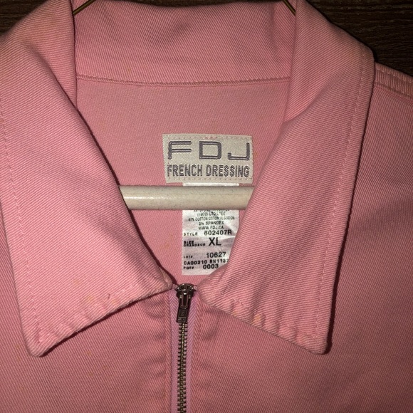 FDJ pink denim jacket size xl - Picture 2 of 2